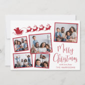 メリークリスマス5フォトコラージュサンタソリ シーズンカード (正面)