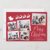 メリークリスマス5フォトコラージュサンタソリ シーズンカード (正面)