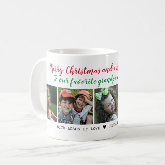 メリークリスマス5写真のおじいちゃんたち コーヒーマグカップ (正面左)