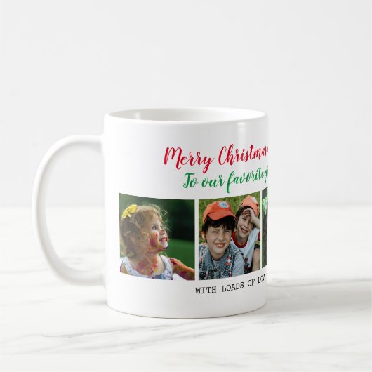 メリークリスマス5写真のおじいちゃんたち コーヒーマグカップ (左)