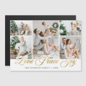 メリークリスマス5写真グリーティング磁気カード (正面/裏面)