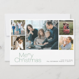 メリークリスマス5写真コラージュモダン シーズンカード