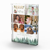 メリークリスマス5写真冬の森パーソナライズされた フォトブロック (右)