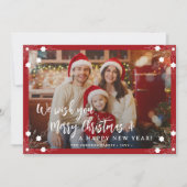 メリークリスマス5写真赤 シーズンカード (正面)