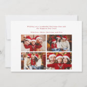 メリークリスマス5写真赤 シーズンカード (裏面)