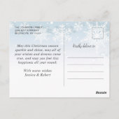 メリークリスマス5素朴フォトコラージュ挨拶 ポストカード (裏面)