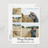 メリークリスマス6フォトグリッド（家族名） シーズンポストカード (正面/裏面)