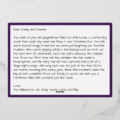 メリークリスマス6フレーム写真フロントパープル 箔シーズンカード (裏面)