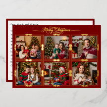 メリークリスマス6フレーム写真フロントレッド