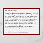 メリークリスマス6フレーム写真フロントレッド 箔シーズンカード (裏面)