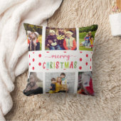 メリークリスマス6写真家族コラージュカラフル クッション (ブランケット)