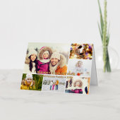 メリークリスマス6写真集パーソナライズされた 箔シーズンカード (正面)