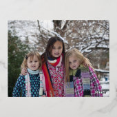 メリークリスマス6枚の写真白い赤い金ゴールド 箔シーズンポストカード (裏面)