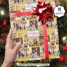 メリークリスマス8フォトコラージュ赤パーソナライズされた色