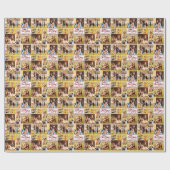 メリークリスマス8フォトコラージュ赤パーソナライズされた色 ラッピングペーパー (フラット)