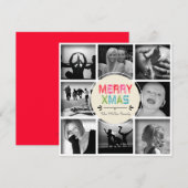 メリークリスマス8-Photoコラージホリデーカード シーズンカード (正面/裏面)