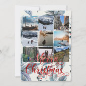 メリークリスマス9フォトコラージュのグリーティングカード (正面)