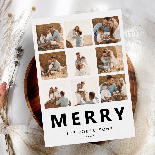 メリークリスマス9フォトコラージュ シーズンカード