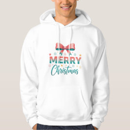 メリークリスマス あたたか クリスマスのリボン スウェット パーカ