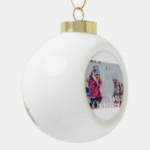 メリークリスマス&あなたの写真 セラミックボールオーナメント (左)
