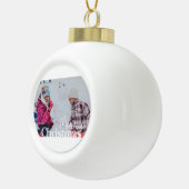 メリークリスマス&あなたの写真 セラミックボールオーナメント (右)