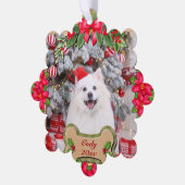 メリークリスマス！あなたへの愛犬ギフト オーナメントカード (左)