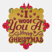 メリークリスマス！あなたへの愛犬ギフト オーナメントカード (裏面)