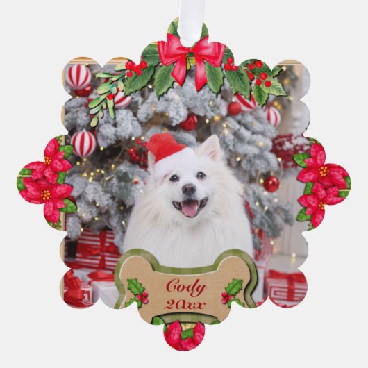 メリークリスマス！あなたへの愛犬ギフト オーナメントカード (正面)