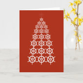 メリークリスマス – いかりクリスマスツリー(赤) カード (黄色い花)