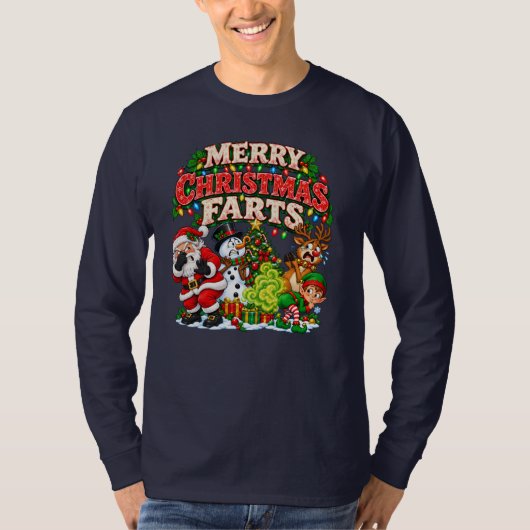 メリークリスマス おなら Tシャツ (正面)