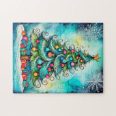 メリークリスマス |お祝い、みんなで ジグソーパズル (横)