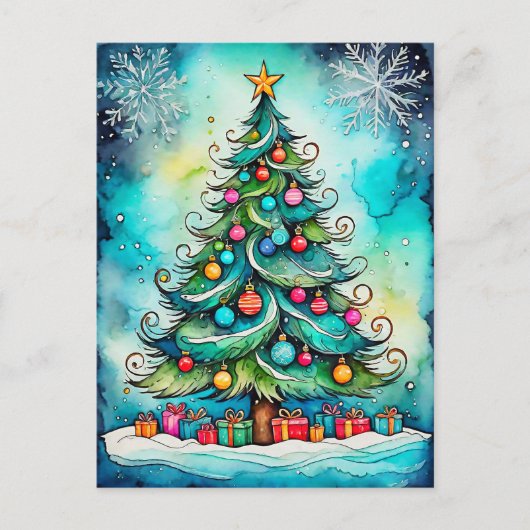 メリークリスマス |お祝い、みんなで ポストカード (正面)