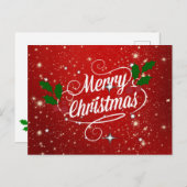 メリークリスマス、お祝い。 ポストカード (正面/裏面)