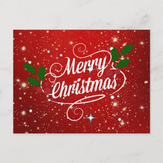 メリークリスマス、お祝い。 ポストカード (正面)
