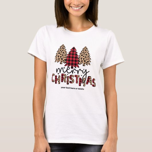 メリークリスマス、かわいいカスタムクリスマス Tシャツ (正面)