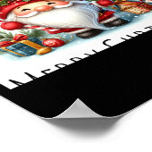 メリークリスマス かわいいクリスマスのノームなど ポスター (角)