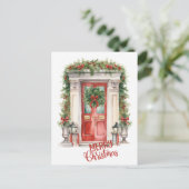 メリークリスマス – かわいいクリスマスホーム ポストカード (スタンド正面)