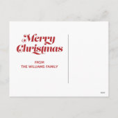 メリークリスマス,かわいいジンジャーブレッドマン- フェイク金ゴールド シーズンポストカード (裏面)