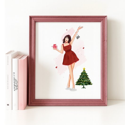 メリークリスマス かわいいスケッチ ポスター
