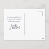 メリークリスマス |かわいいドードル雪だるま シーズンポストカード (裏面)