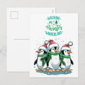 メリークリスマス かわいいペンギン シーズンポストカード (正面/裏面)