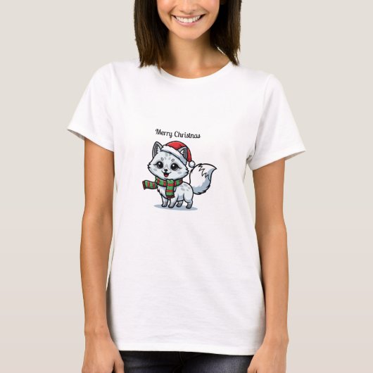 メリークリスマス | かわいい犬のクリスマスマグ Tシャツ (正面)