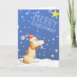 メリークリスマス – かわいい犬 シーズンカード