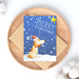 メリークリスマス – かわいい犬 シーズンポストカード