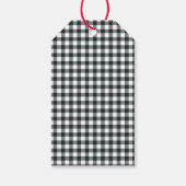 メリークリスマス |かわいい白黒ハート ギフトタグ (裏面)