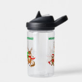 メリークリスマス!かわいい鹿とキツネ&チムンク ウォーターボトル (左面)