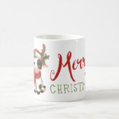 メリークリスマス かわいい 牛 コーヒーマグカップ (中央)