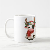 メリークリスマス かわいい 牛 コーヒーマグカップ (左)