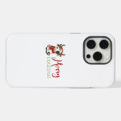 メリークリスマス かわいい 牛 iPhoneケース (裏面横)