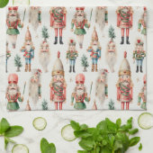 メリークリスマス　くるみ割り人形のホリデー キッチンタオル (折り畳み)